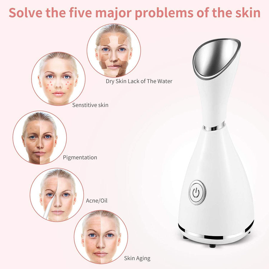 MistFobi Nano Ionic Facial Steamer 20s Fast Heat-Up 10X Penetration Home Spa for Pores