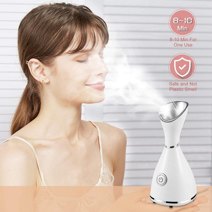 MistFobi Nano Ionic Facial Steamer 20s Fast Heat-Up 10X Penetration Home Spa for Pores