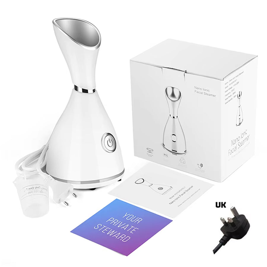 MistFobi Nano Ionic Facial Steamer 20s Fast Heat-Up 10X Penetration Home Spa for Pores