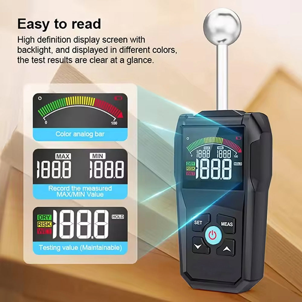 MoisiKox Moisture Meter Non-Destructive 20-40mm Spherical Probe Tester