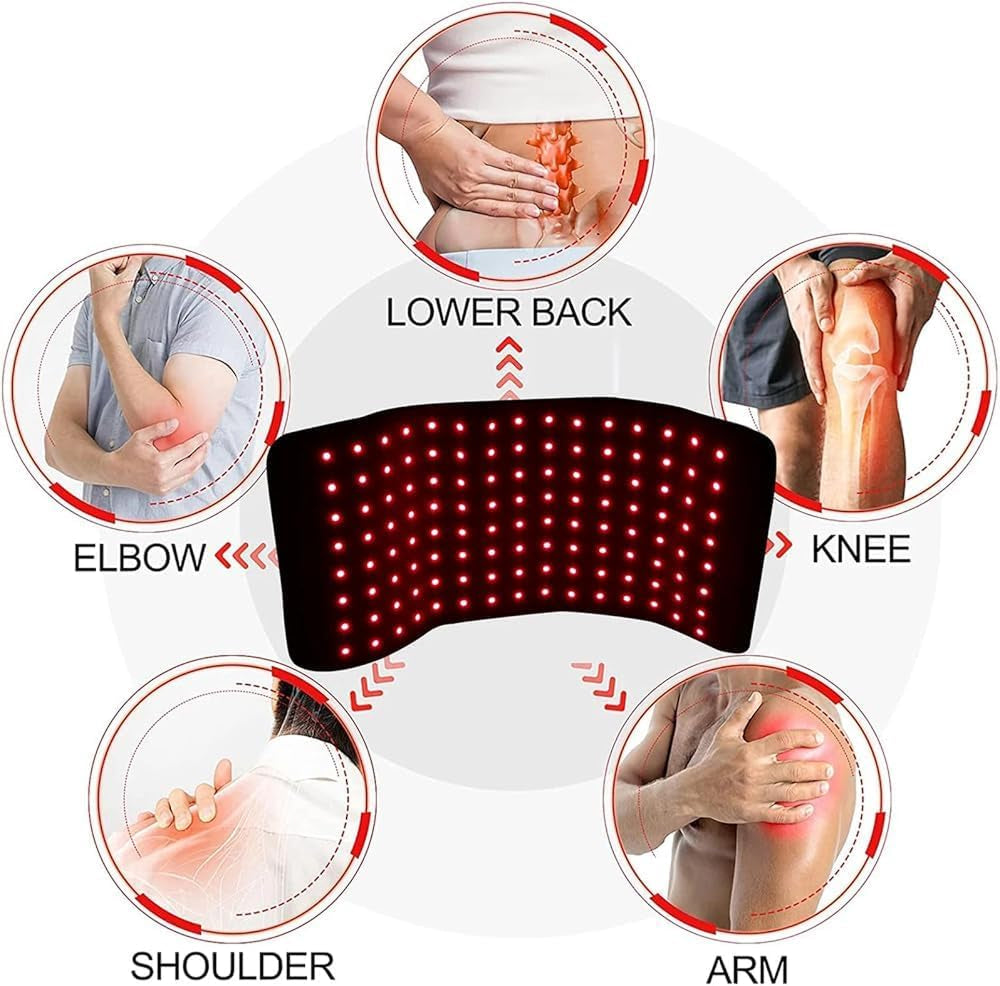 SobiEnfra Red Light Therapy Heating Pad 660nm Dual-Wavelength 360 LEDs for Pain Relief