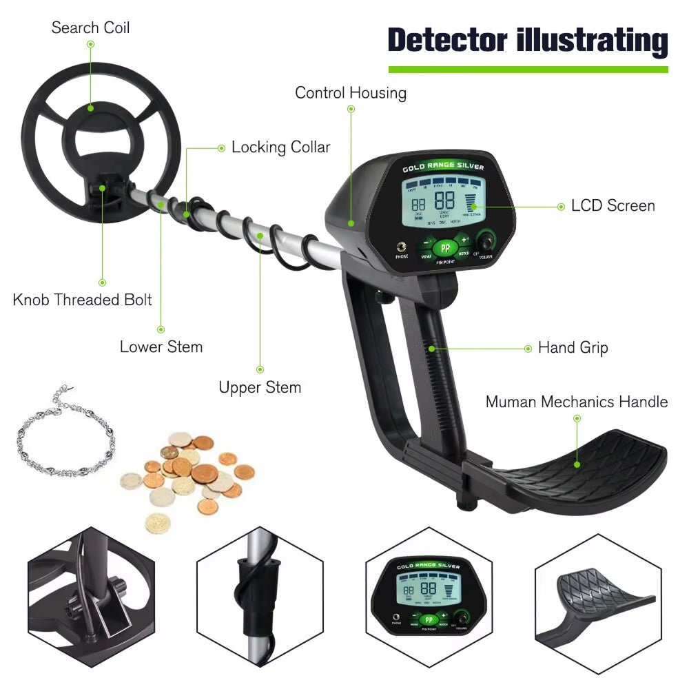 TreziPal Metal Detector for Adults & Kids, Waterproof 8.5