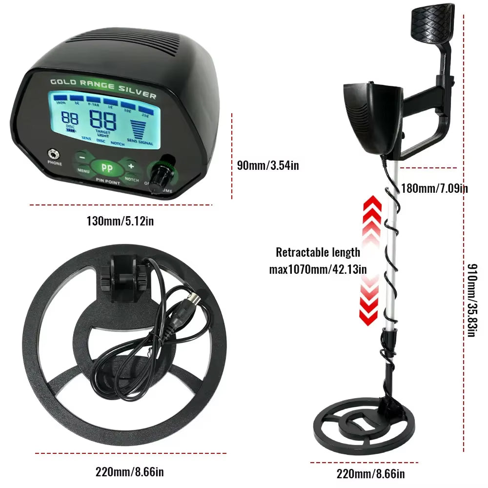 TreziPal Metal Detector for Adults & Kids, Waterproof 8.5