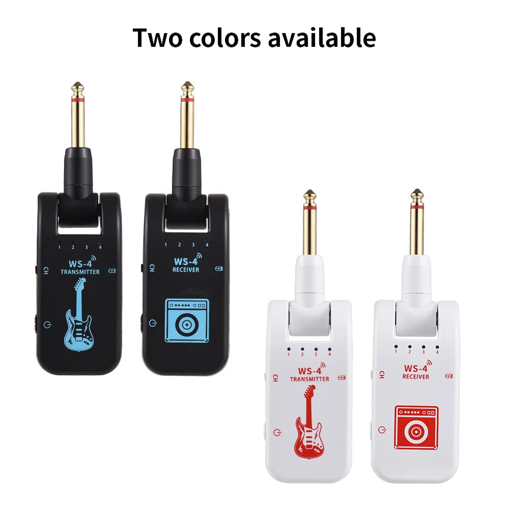 InsMazid Wireless Guitar Transmitter Receiver 40m Range 48K HD Audio for Electric Guitar & Bass