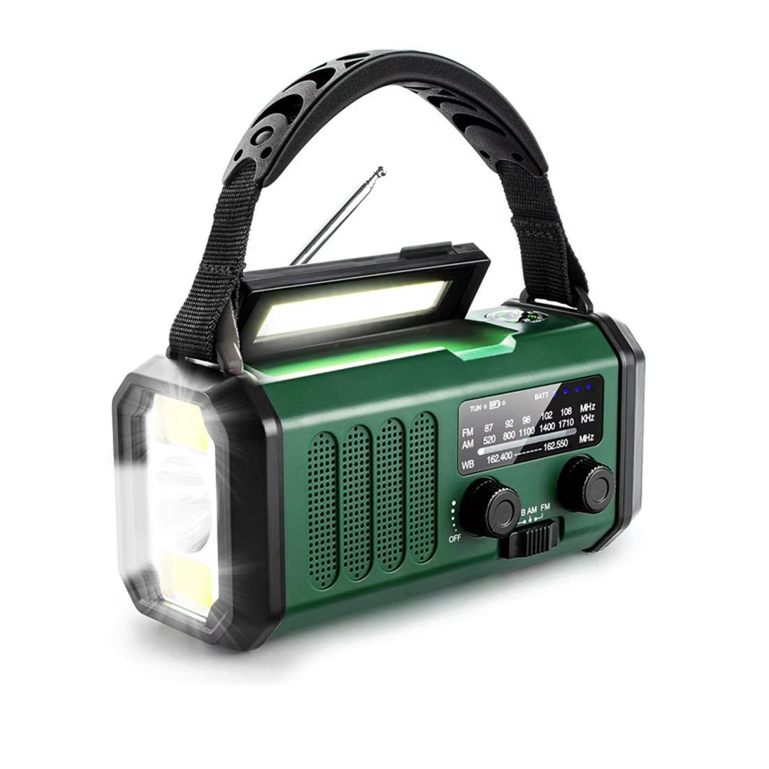 AlertWavi Emergency Weather Radio 10000mAh NOAA Solar Hand Crank Crank Power Bank