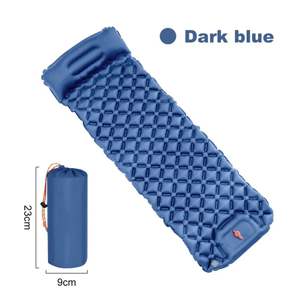 BaSlipix Backpacking Sleeping Pad with Integrated Foot Pump and Built-in Pillow