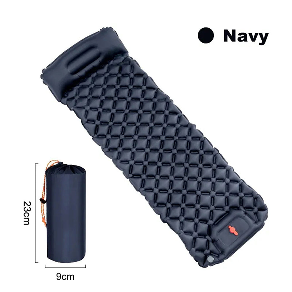 BaSlipix Backpacking Sleeping Pad with Integrated Foot Pump and Built-in Pillow