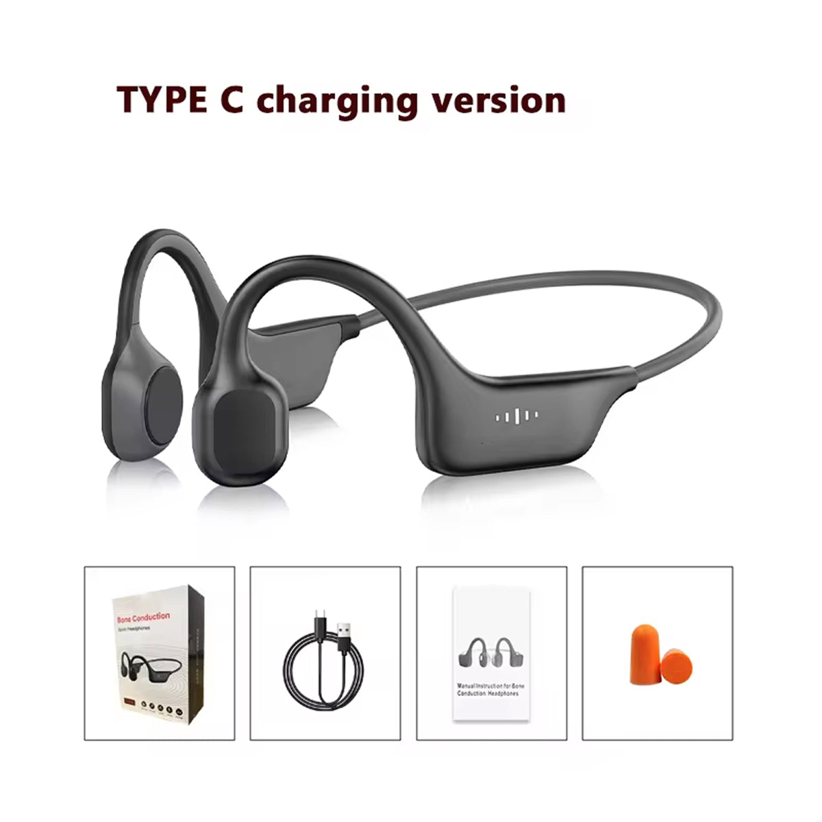 BociEarix Bone Conduction Headphones Bluetooth 5.0 IPX6 Waterproof 29g for Running and Cycling