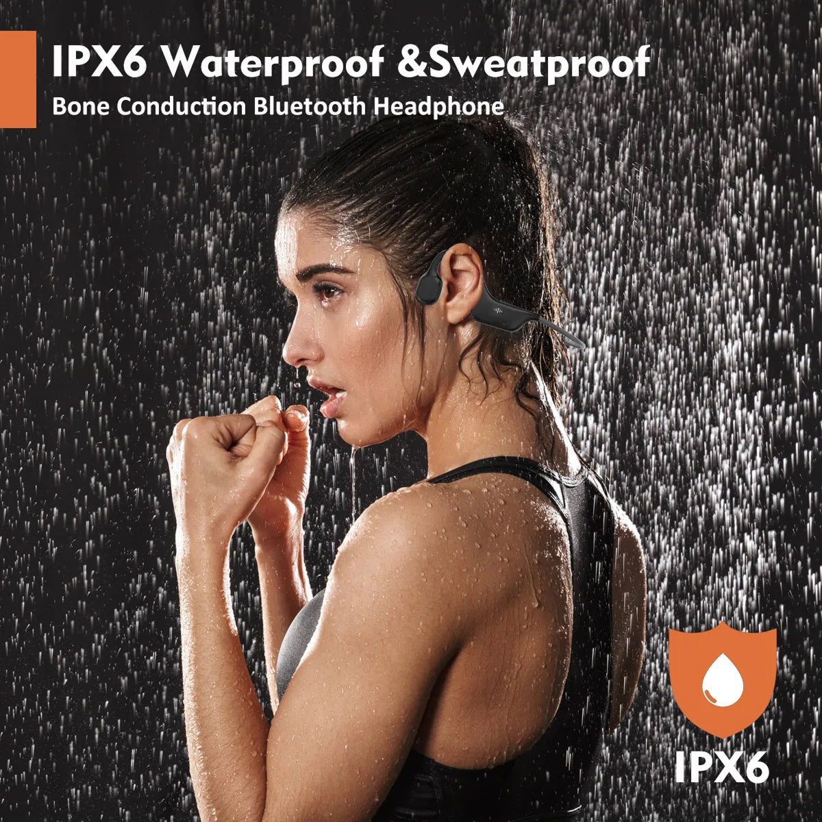 BociEarix Bone Conduction Headphones Bluetooth 5.0 IPX6 Waterproof 29g for Running and Cycling