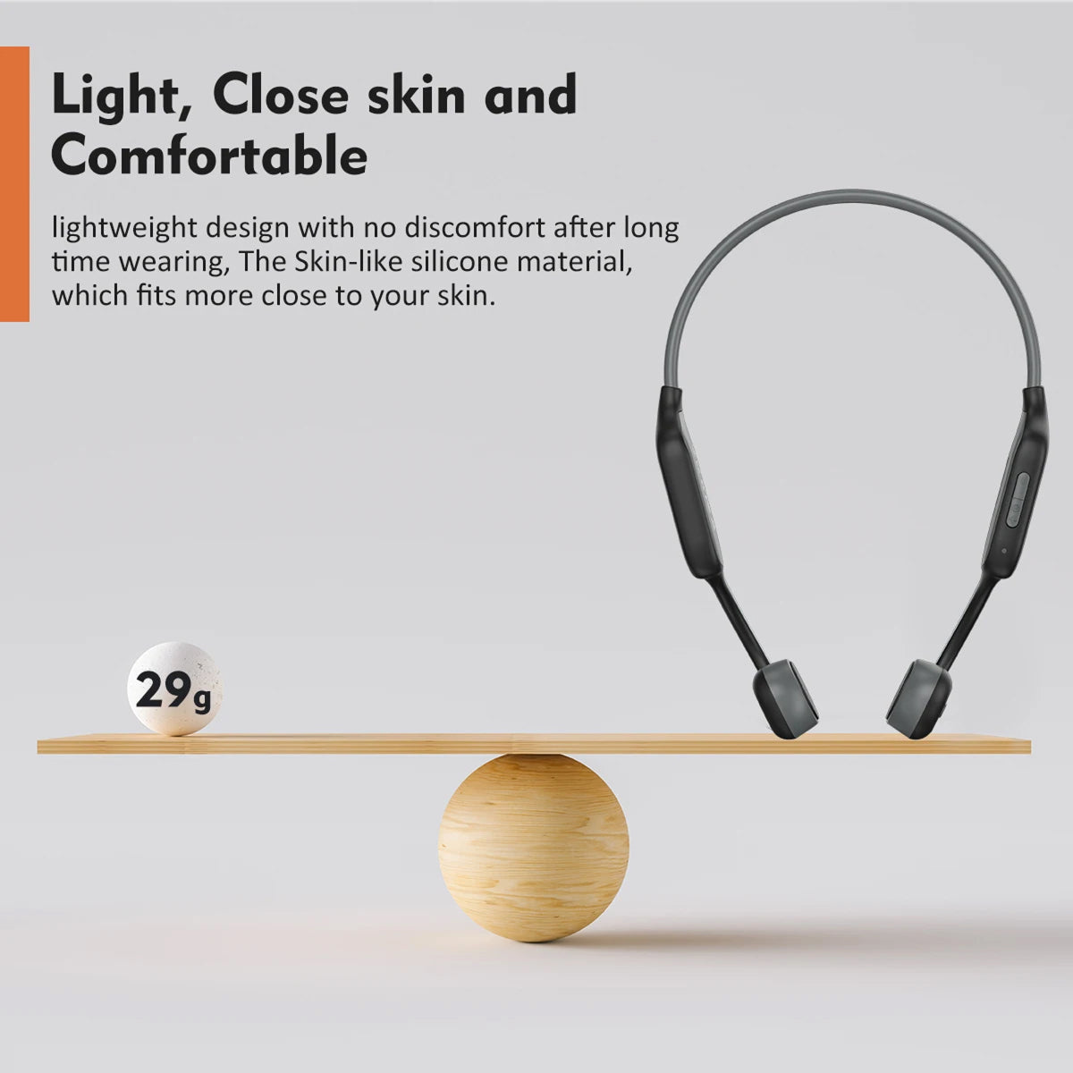 BociEarix Bone Conduction Headphones Bluetooth 5.0 IPX6 Waterproof 29g for Running and Cycling