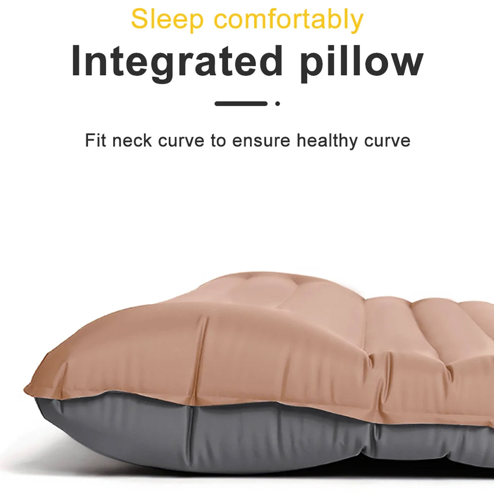 CapixMat Camping Mattress 10cm Thick Sleeping Pad with Foot Pump and Splicing Buttons
