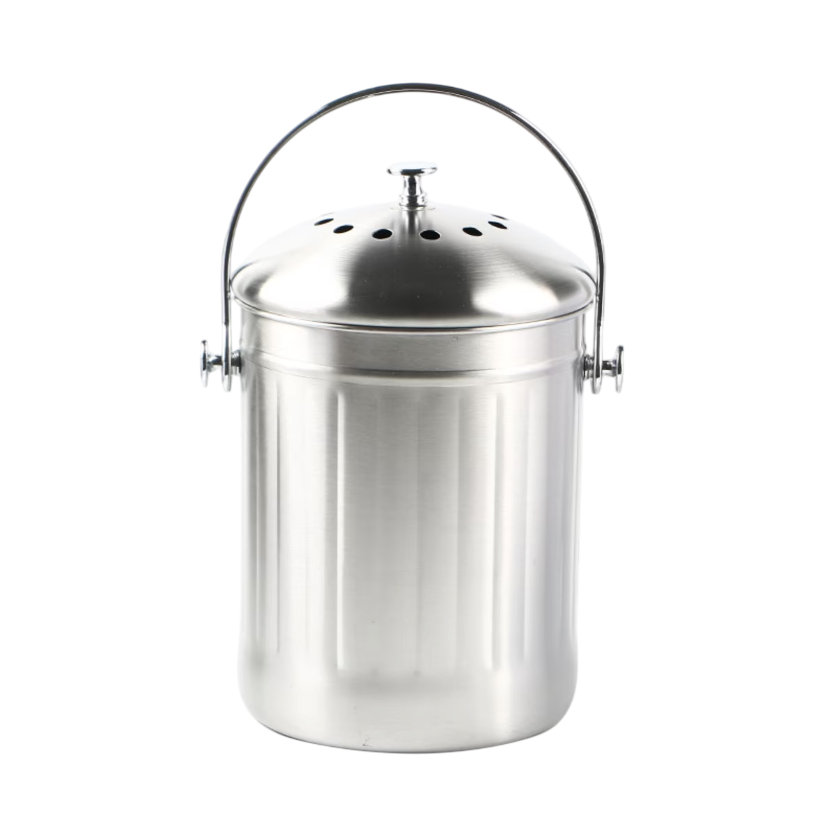 CopixKit Stainless Steel Countertop Compost Bin with Activated Carbon Odor Filter and 30x18x18cm Compact Design