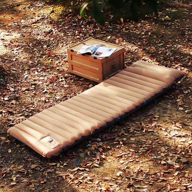 CoziVixy 10cm Extra-Thick Sleeping Pad with Integrated Foot Pump and 16cm Built-in Pillow
