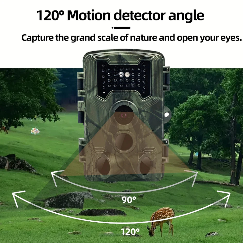 DerixCam Wildlife Camera 58MP 2.7K HD 0.2s Trigger Speed 65ft Night Vision IP66