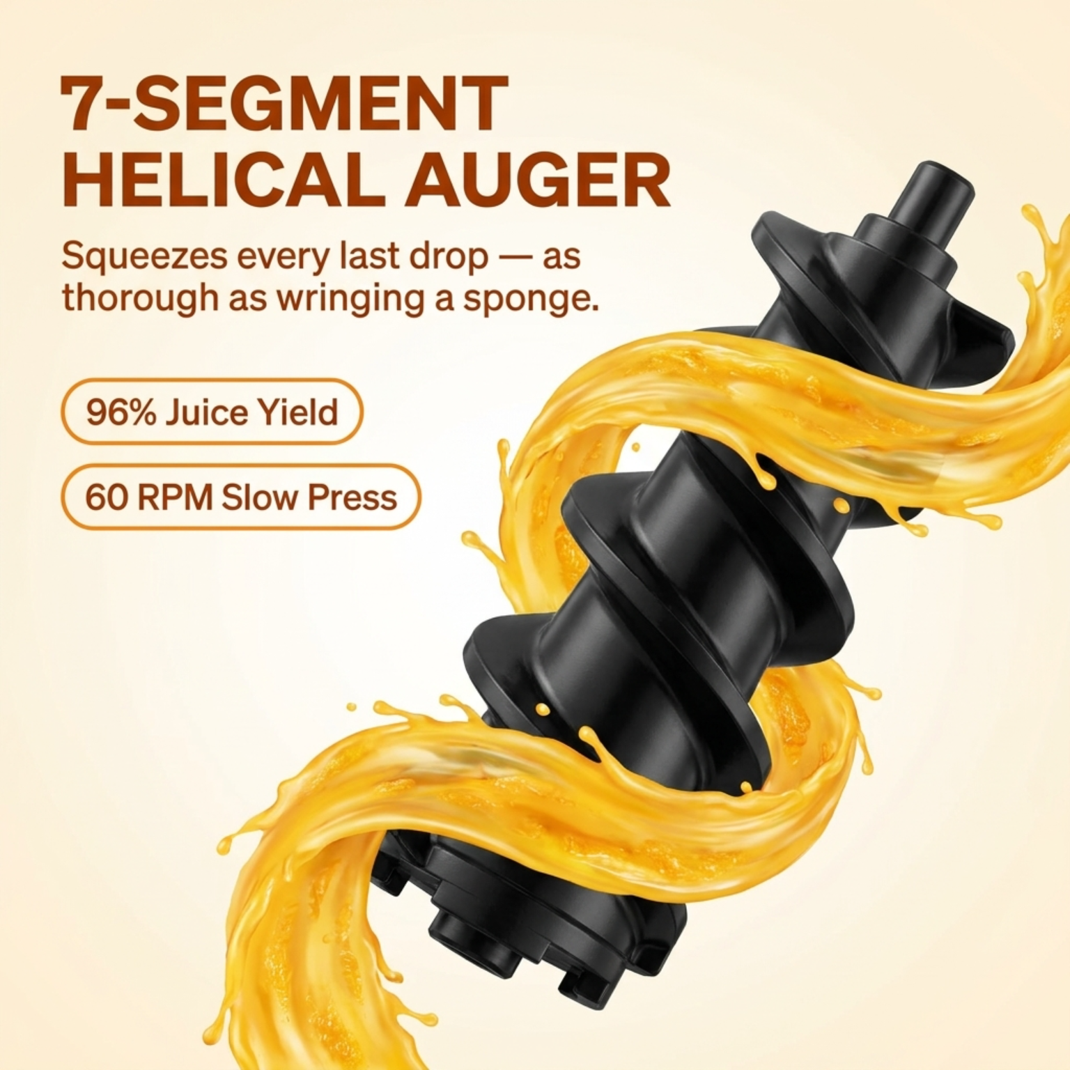 FrostyClas Cold Press Juicer 97% Yield Slow Masticating Juicer 70mm Large Feed Chute