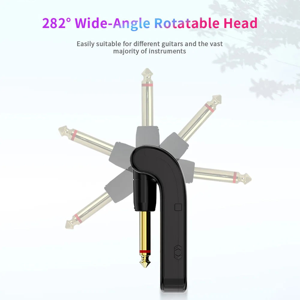 InsMazid Wireless Guitar Transmitter Receiver 40m Range 48K HD Audio for Electric Guitar & Bass