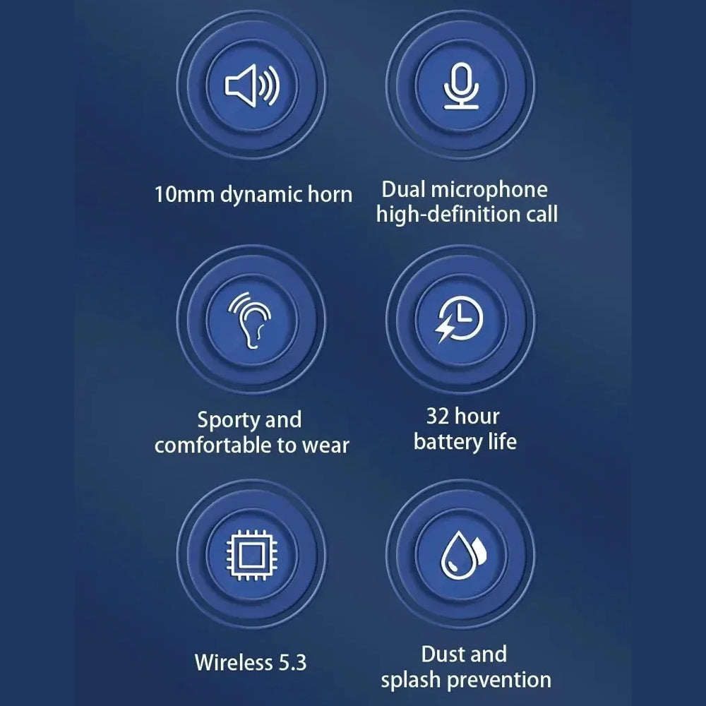 EariMixi Running Earbuds Bluetooth 5.1 Active Noise Cancelling IPX-Waterproof Sport Hooks
