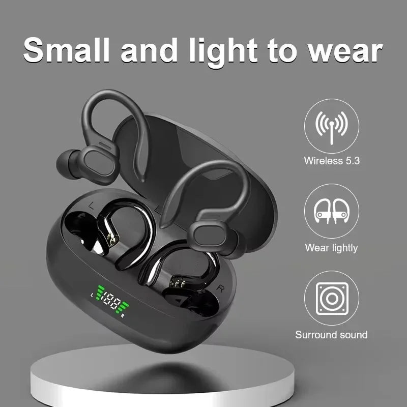 EariMixi Running Earbuds Bluetooth 5.1 Active Noise Cancelling IPX-Waterproof Sport Hooks
