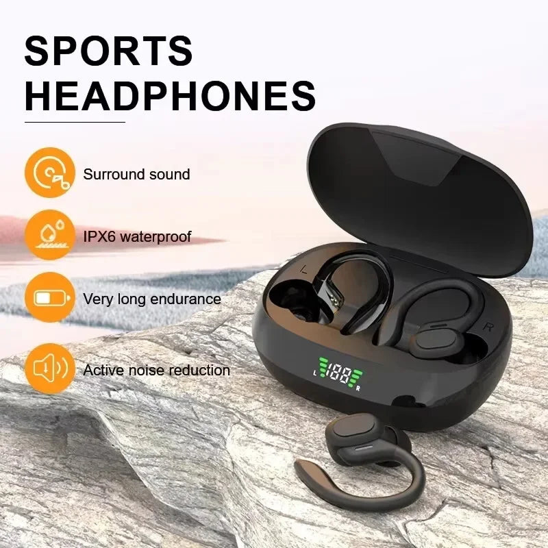 EariMixi Running Earbuds Bluetooth 5.1 Active Noise Cancelling IPX-Waterproof Sport Hooks