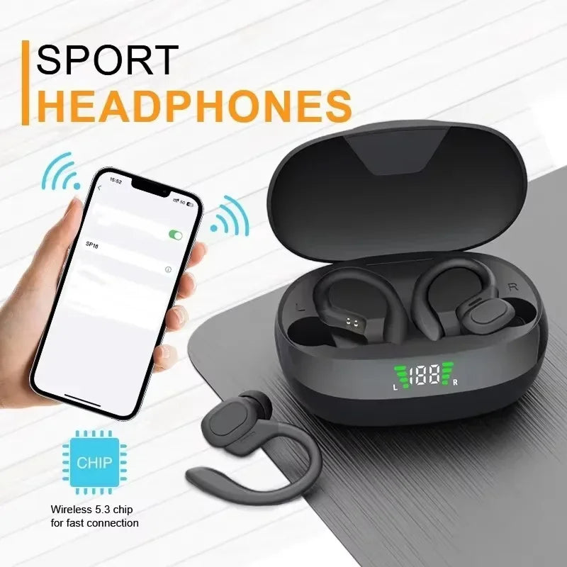 EariMixi Running Earbuds Bluetooth 5.1 Active Noise Cancelling IPX-Waterproof Sport Hooks