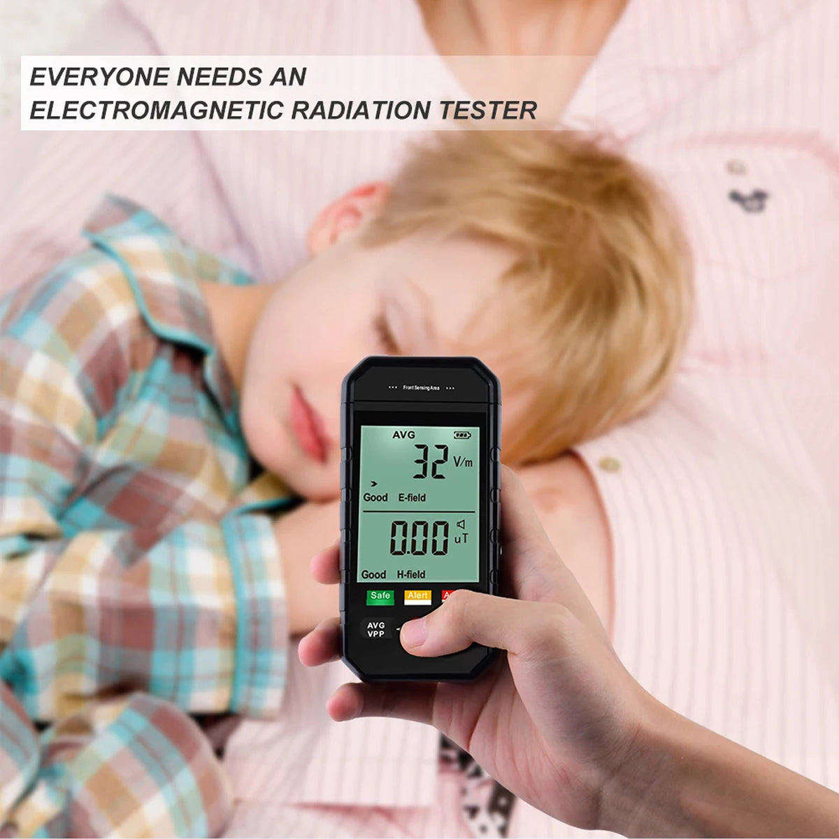EmixKiv EMF Meter 5G/WiFi Radiation Detector with 3-inch LCD and Dual-Field Alarm