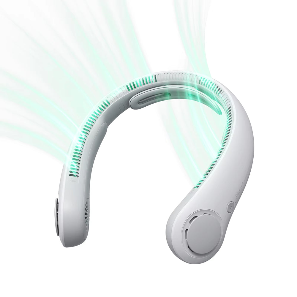 FaniWixe Neck Fan 5-Speed Bladeless 5000mAh Battery 16.5H Runtime 360° Cooling for Travel