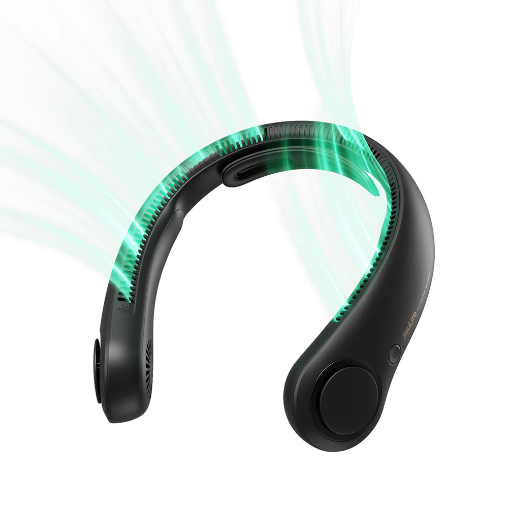 FaniWixe Neck Fan 5-Speed Bladeless 5000mAh Battery 16.5H Runtime 360° Cooling for Travel