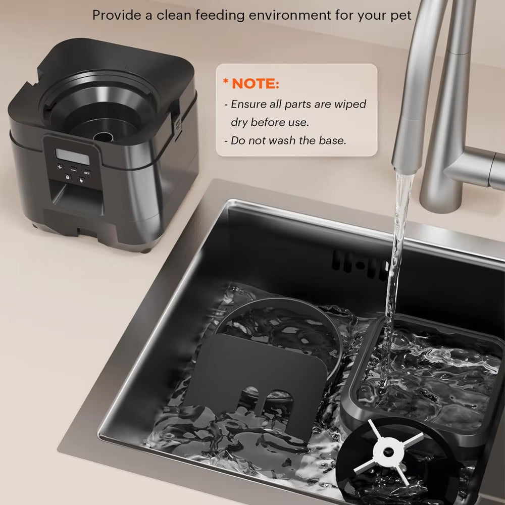 BostFoni Smart Automatic Cat Feeder with 10 Daily Meal Schedules, App Notifications and Anti-Jam Rotor System