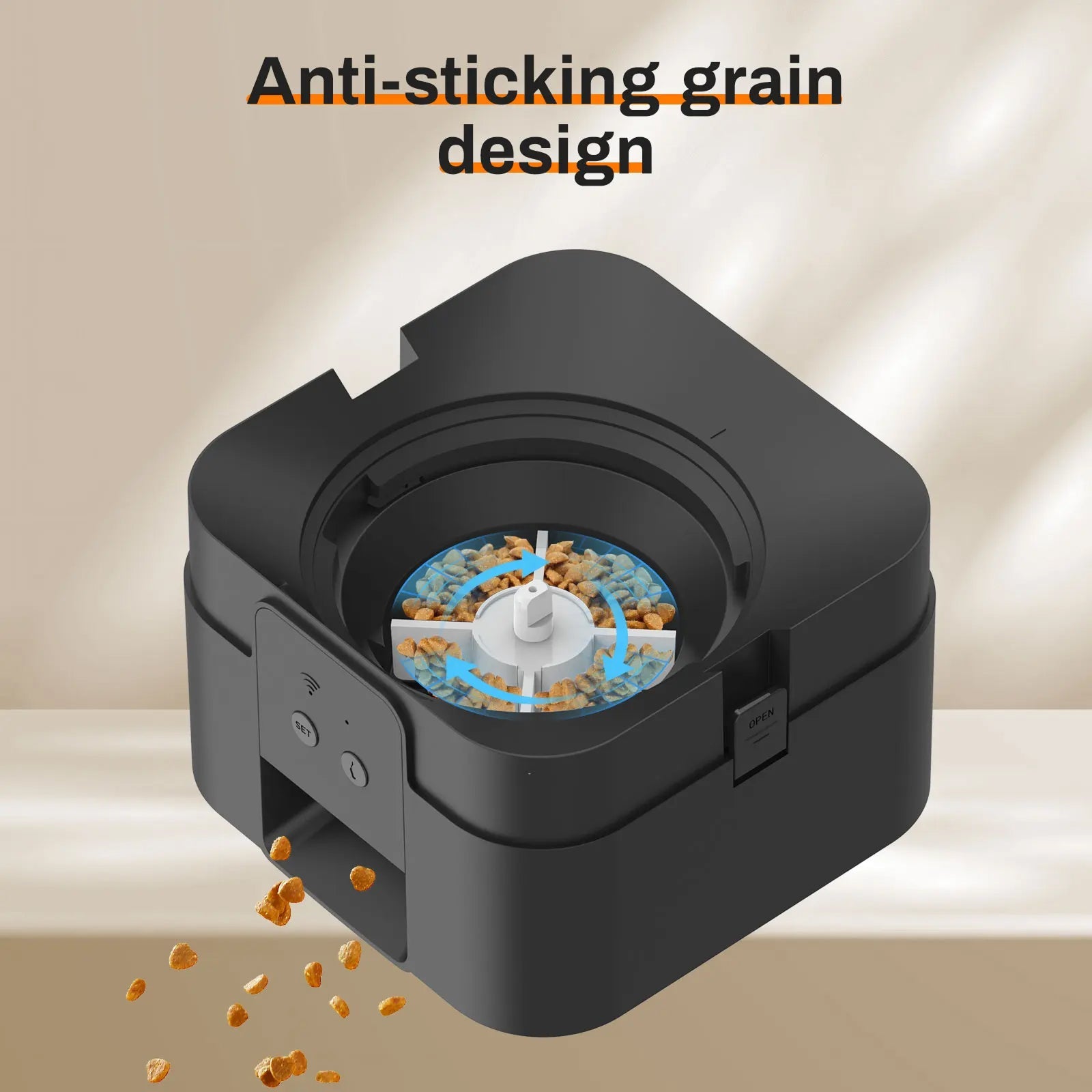 BostFoni Smart Automatic Cat Feeder with 10 Daily Meal Schedules, App Notifications and Anti-Jam Rotor System
