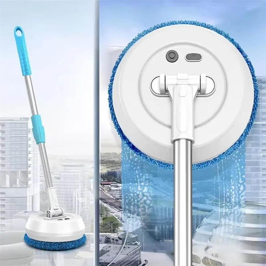 FlasiWipe Wireless Electric Mop 2-in-1 Wet Dry Cordless Floor Window Cleaner
