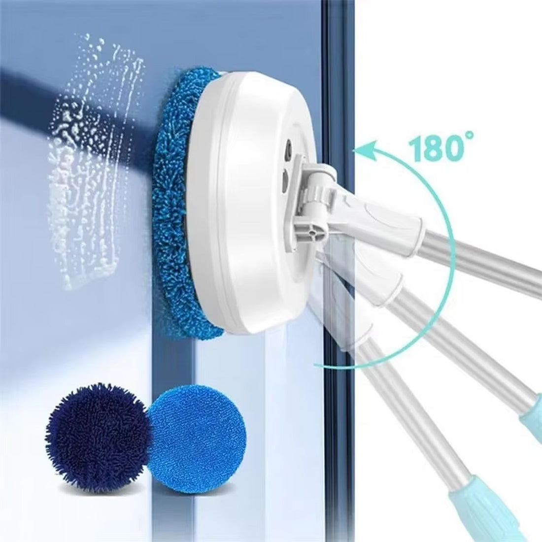 FlasiWipe Wireless Electric Mop 2-in-1 Wet Dry Cordless Floor Window Cleaner