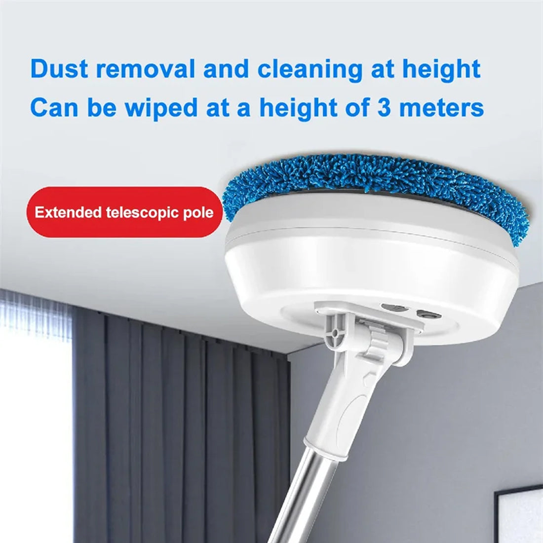 FlasiWipe Wireless Electric Mop 2-in-1 Wet Dry Cordless Floor Window Cleaner
