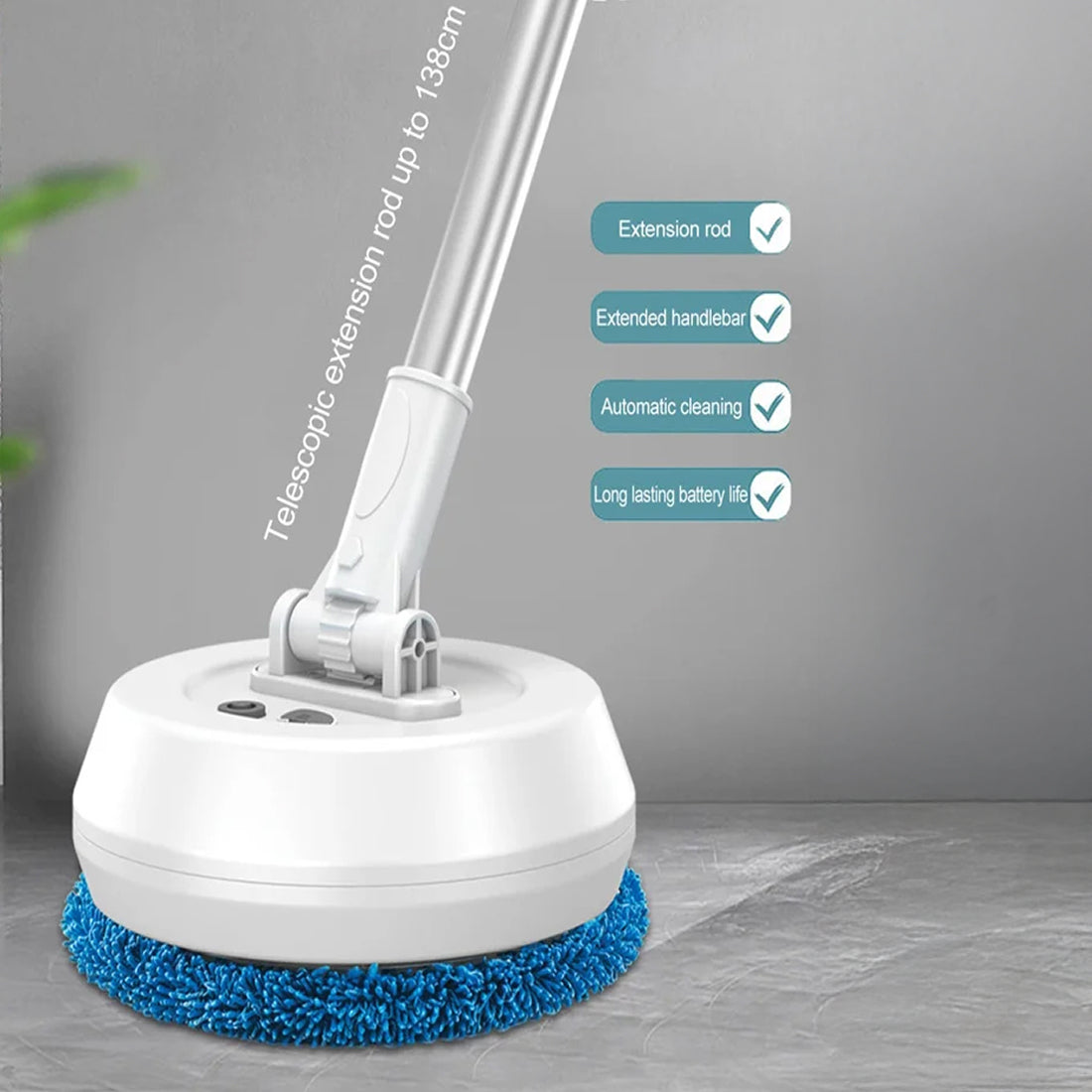 FlasiWipe Wireless Electric Mop 2-in-1 Wet Dry Cordless Floor Window Cleaner