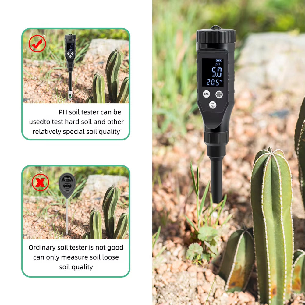 FonaWise Bluetooth Soil pH Meter Laboratory-Grade ±0.1 Accuracy with Data Logging
