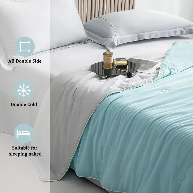 FrosFiber Cooling Blanket Instant Cold-to-Touch Fabric Ice Oxygen Technology OEKO-TEX Certified