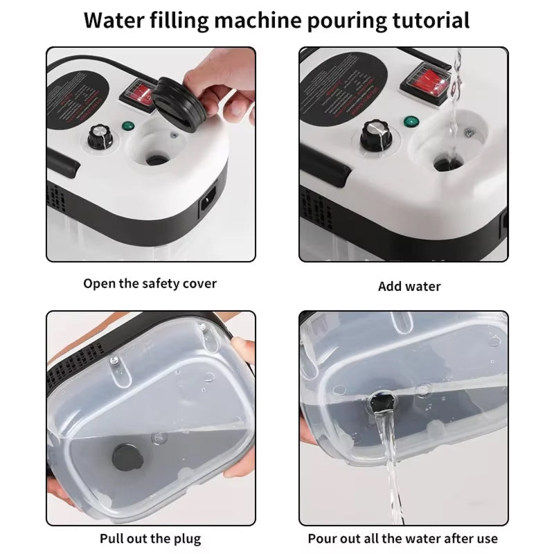 Gleamixu 2500W Steam Cleaner with 6-Gear Adjustment & Acid-Resistant Solution Tank