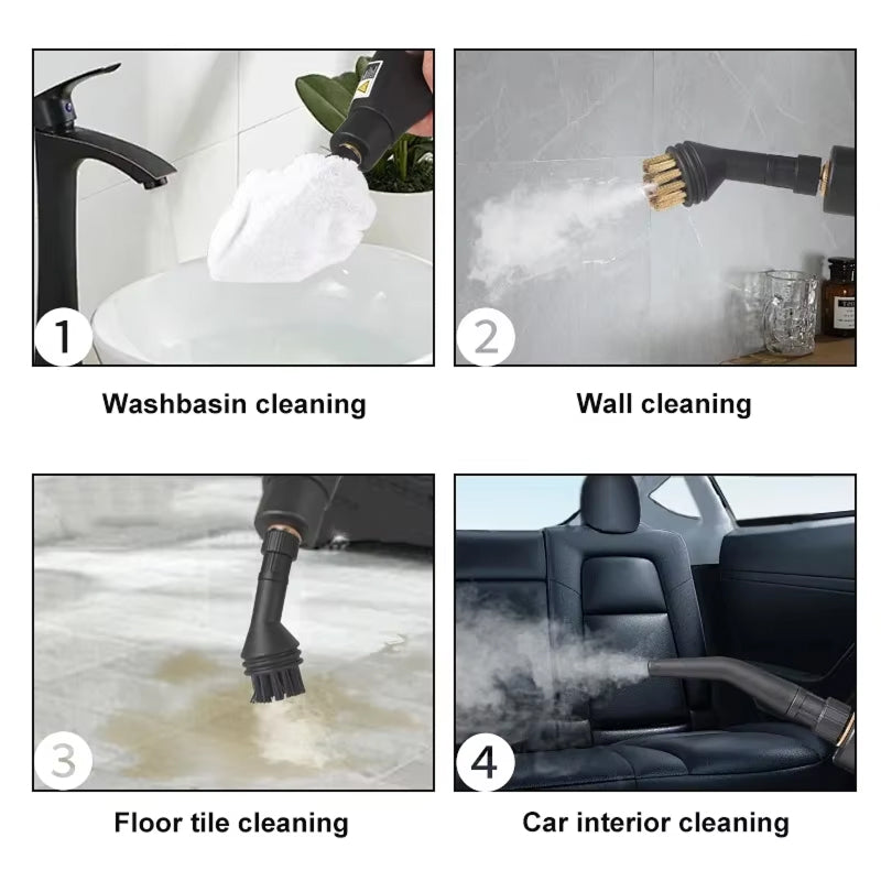 Gleamixu 2500W Steam Cleaner with 6-Gear Adjustment & Acid-Resistant Solution Tank