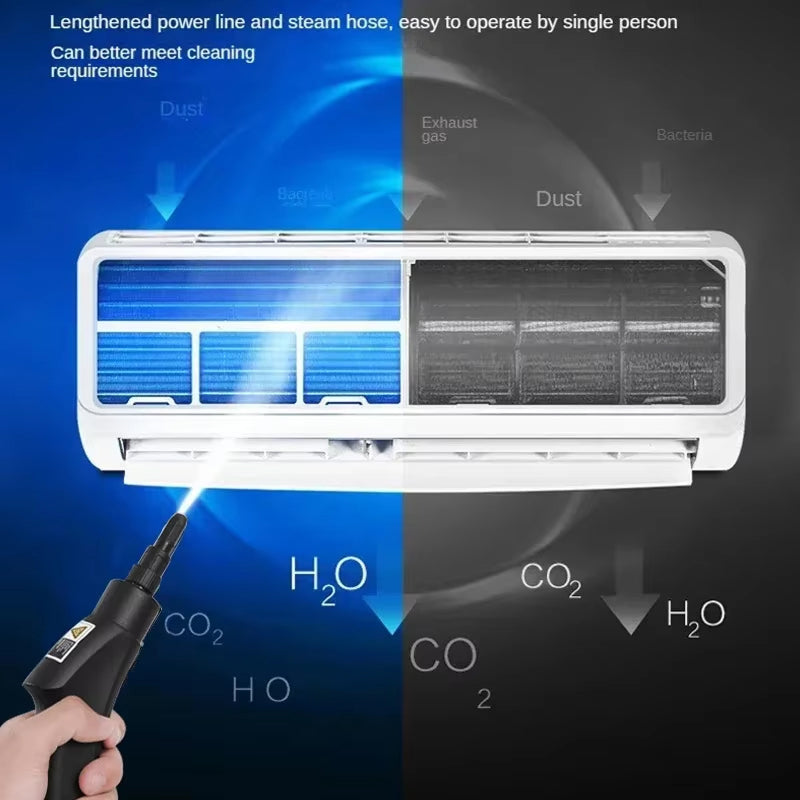 Gleamixu 2500W Steam Cleaner with 6-Gear Adjustment & Acid-Resistant Solution Tank