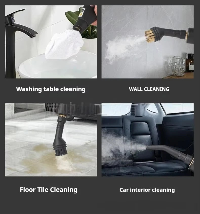 Gleamixu 2500W Steam Cleaner with 6-Gear Adjustment & Acid-Resistant Solution Tank