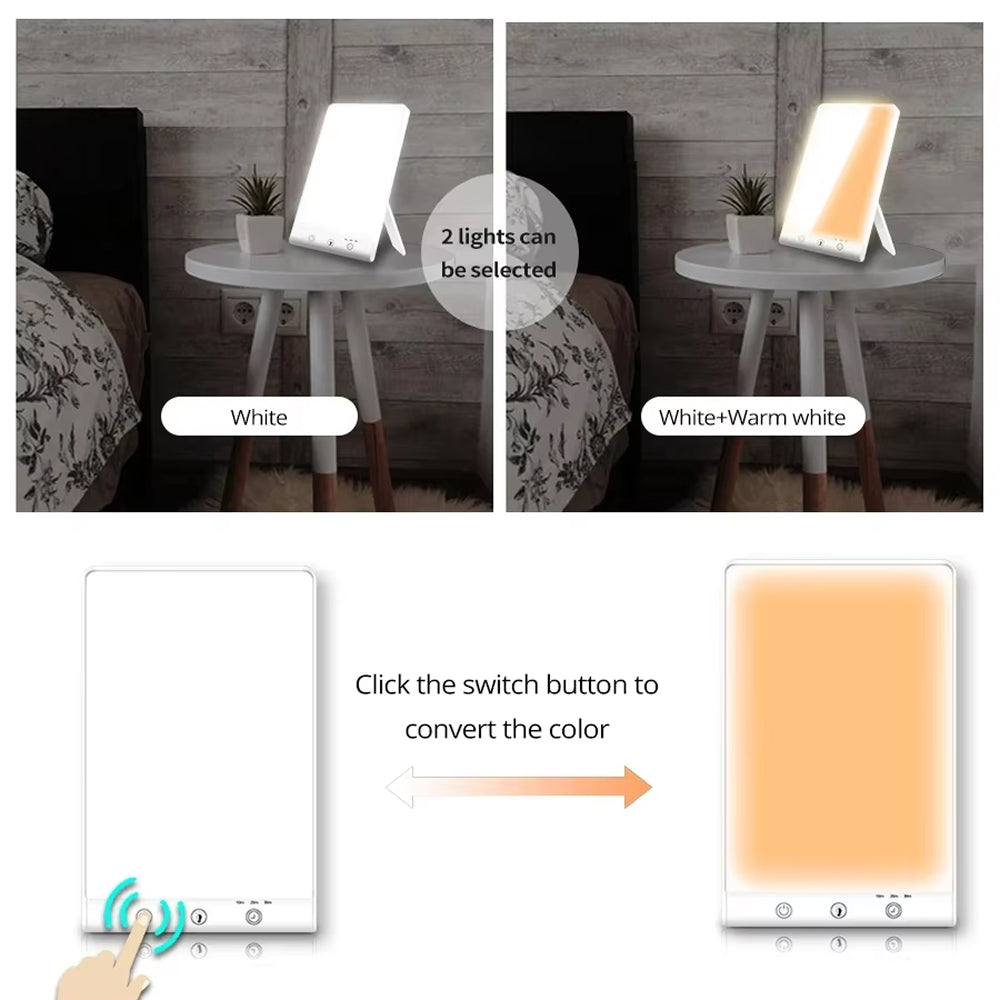 GloweMira SAD Lamp 10,000 Lux Therapy Light, Dual Color Temperature 3200K/5500K