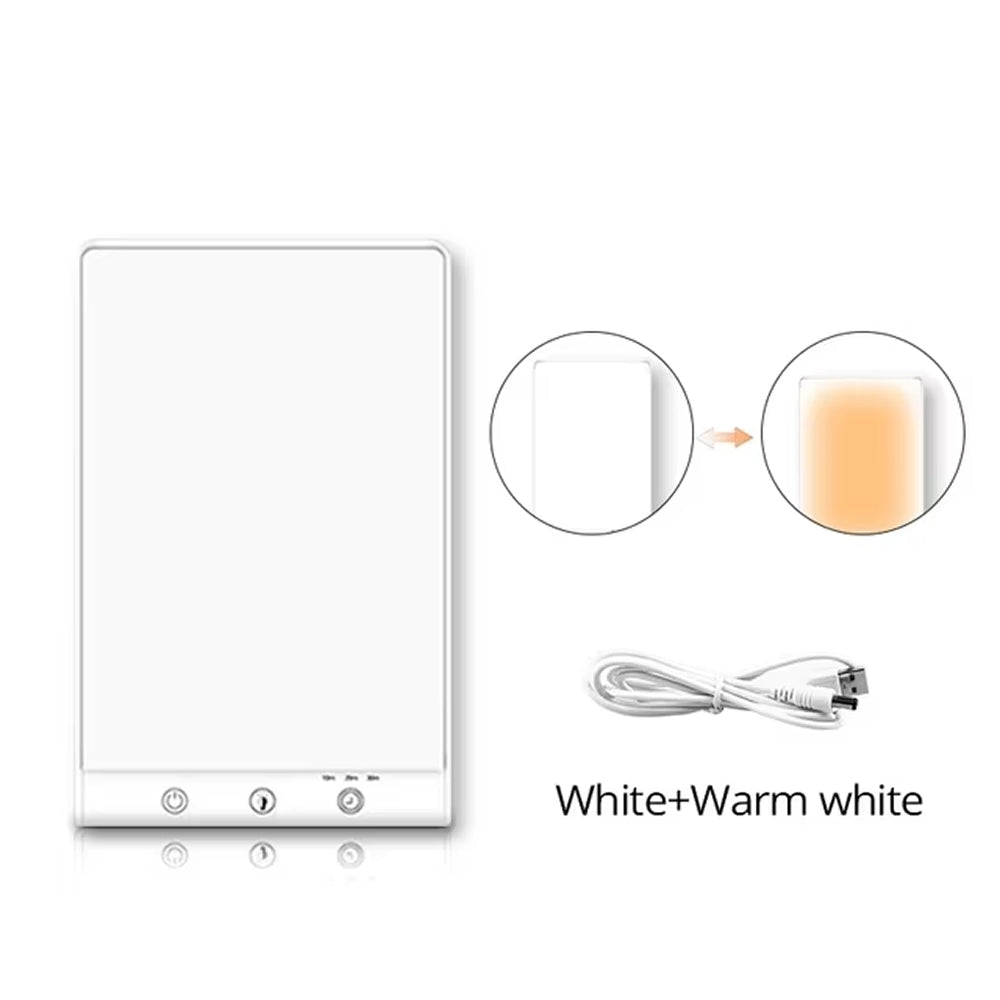 GloweMira SAD Lamp 10,000 Lux Therapy Light, Dual Color Temperature 3200K/5500K