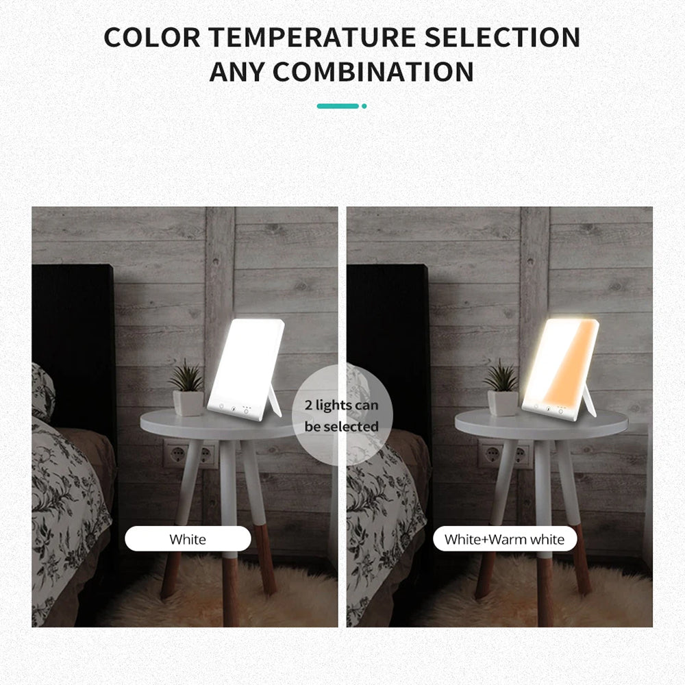 GloweMira SAD Lamp 10,000 Lux Therapy Light, Dual Color Temperature 3200K/5500K