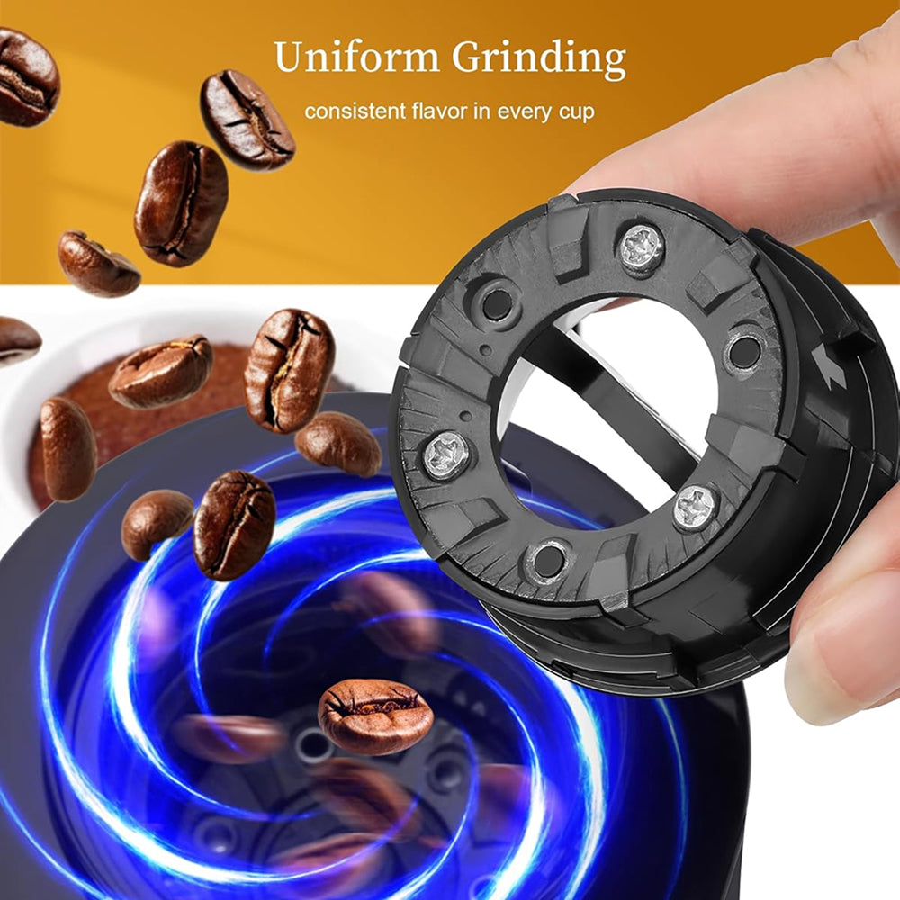 GrixFeni Precision Burr Coffee Grinder with 28 Grind Settings, Anti-Static Technology and 2–12 Cup Adjustable Capacity