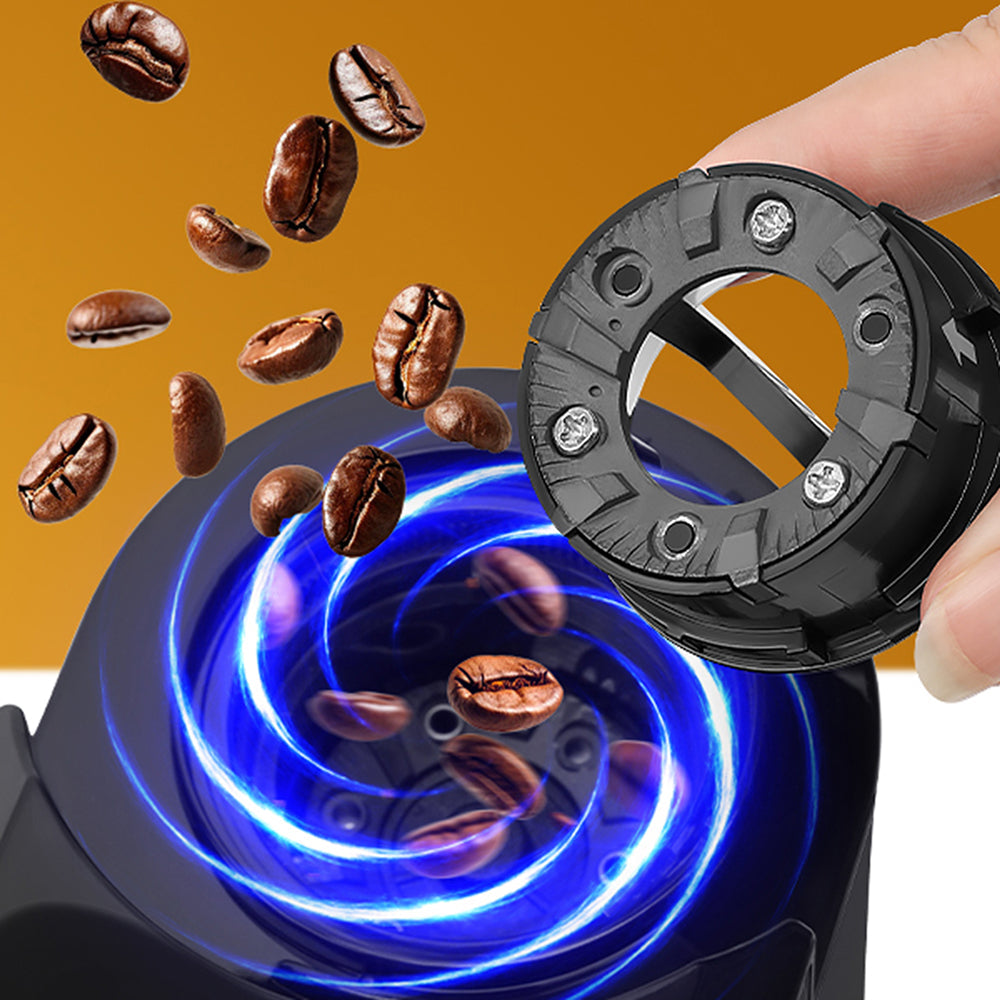 GrixFeni Precision Burr Coffee Grinder with 28 Grind Settings, Anti-Static Technology and 2–12 Cup Adjustable Capacity
