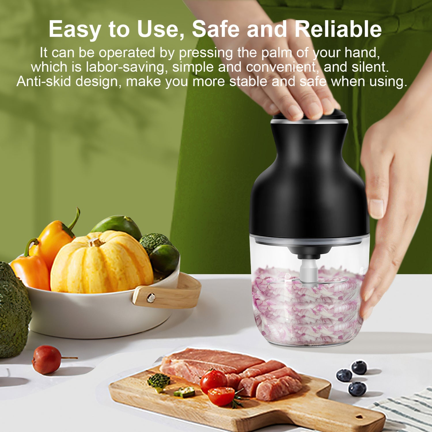 MeaviMax Home Meat Grinder 350W Electric 6-Blade Food Processor Chopper