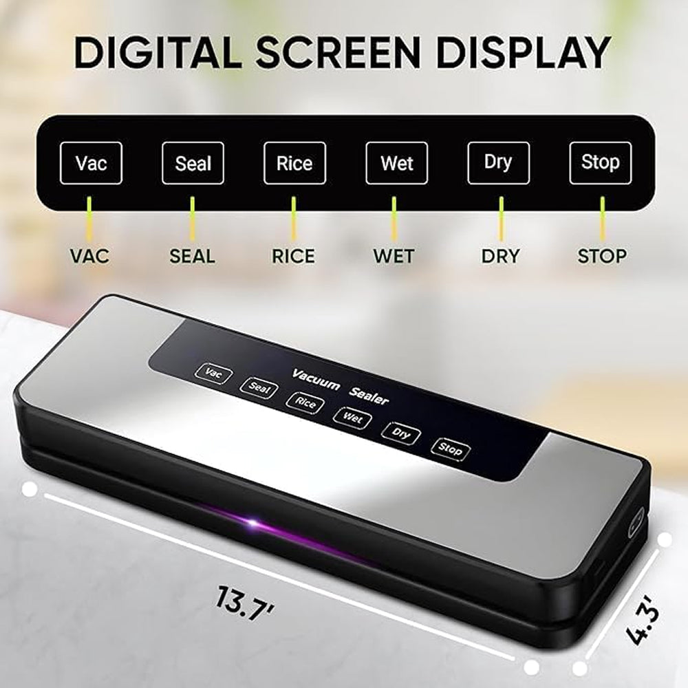 NanadMixi Professional Vacuum Sealer Machine with 65KPA Suction, UV Sterilization and 5-Mode Precision Food Preservation