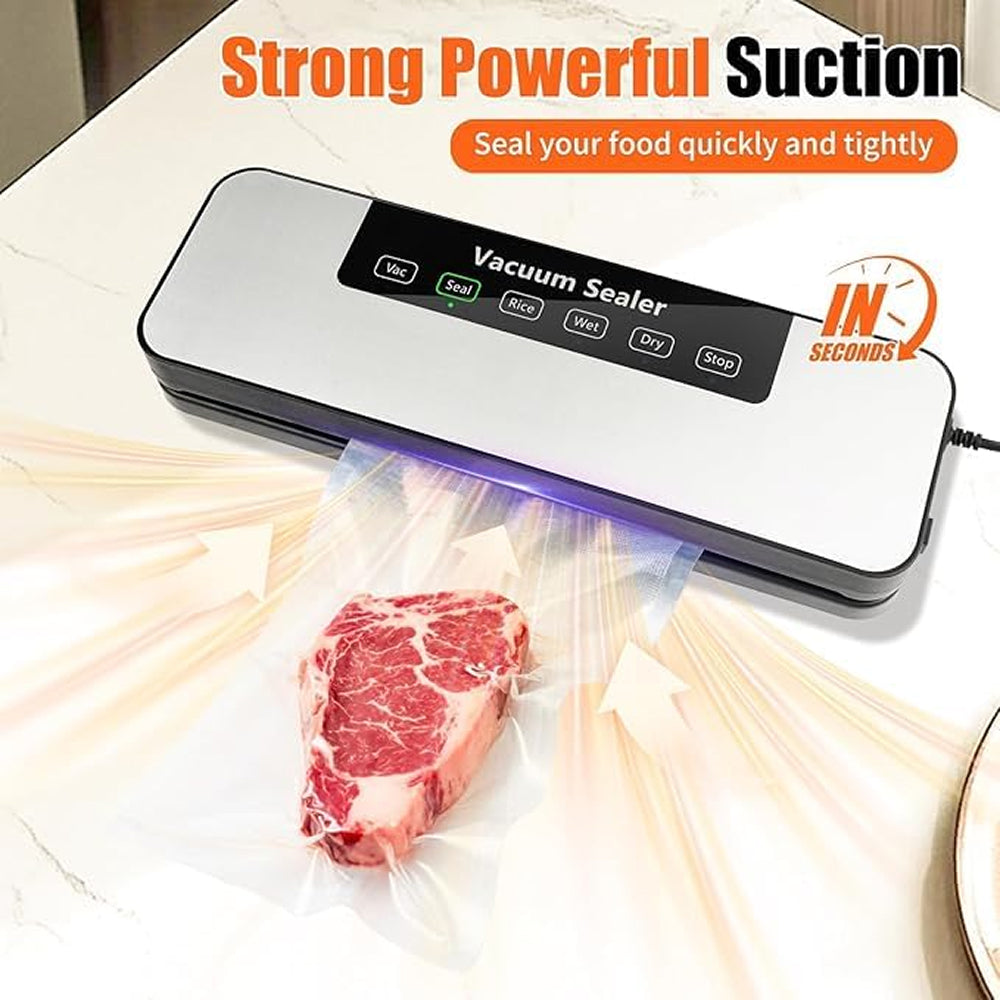 NanadMixi Professional Vacuum Sealer Machine with 65KPA Suction, UV Sterilization and 5-Mode Precision Food Preservation