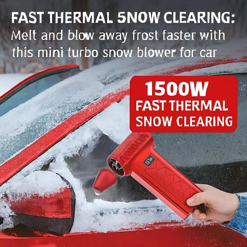NaxBlix Cordless Car Snow Blower 130,000 RPM Turbo Fan with 6000mAh Battery, Vacuum Mode and Window Breaker