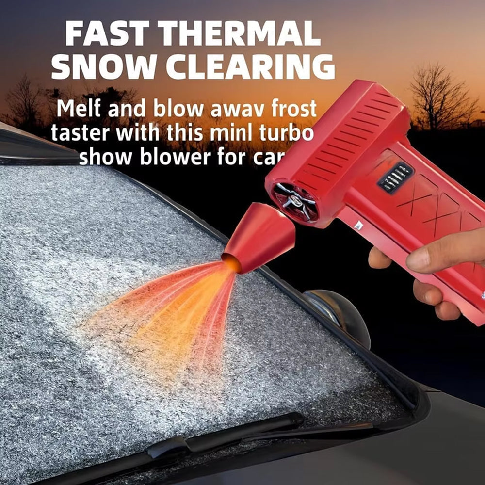 NaxBlix Cordless Car Snow Blower 130,000 RPM Turbo Fan with 6000mAh Battery, Vacuum Mode and Window Breaker
