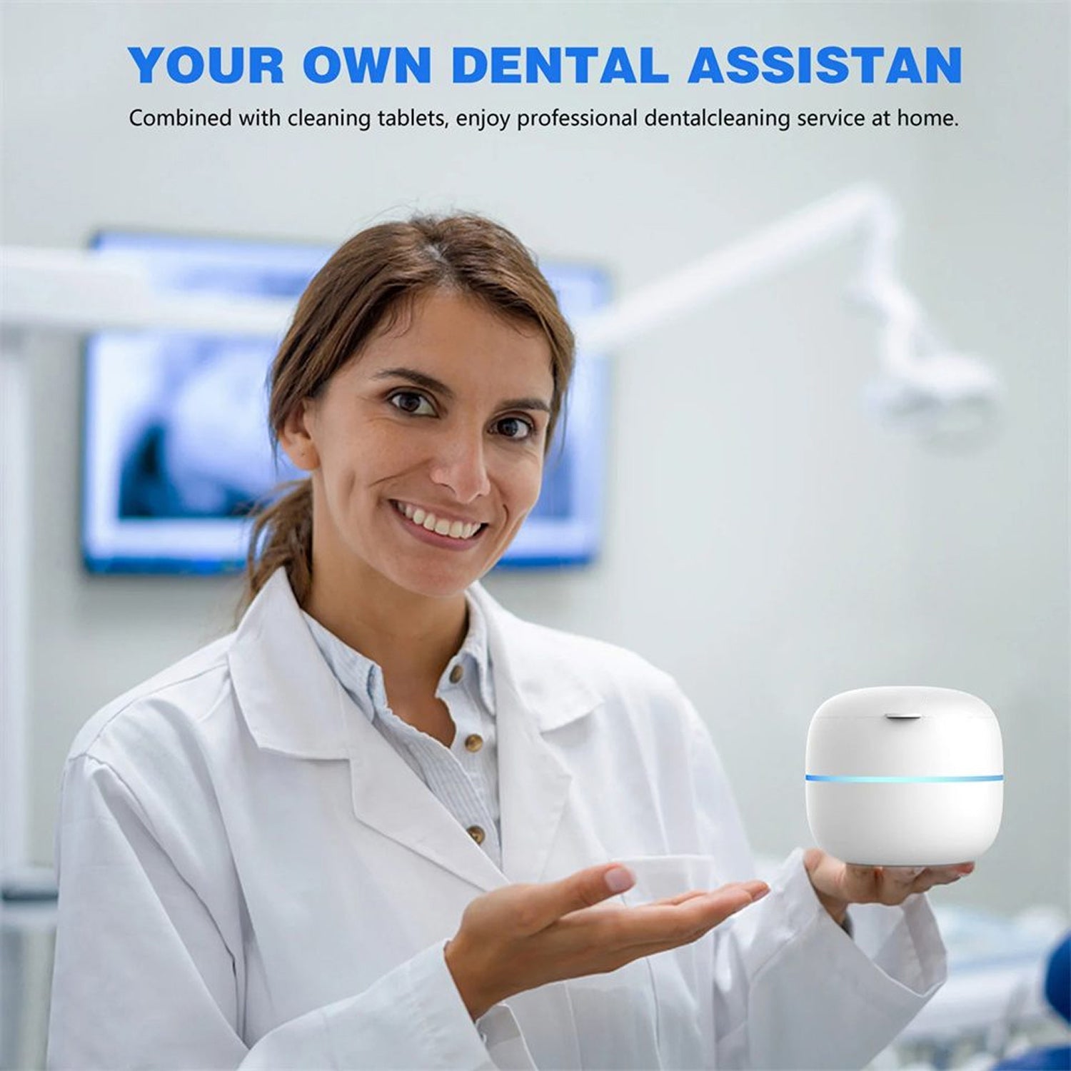 OsicClear Dental Pod Cleaner, 42kHz UV-C Sanitizer, 304 Steel, Portable Machine for Dentures